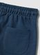 Blue pure cotton regular fit shorts for babies_3