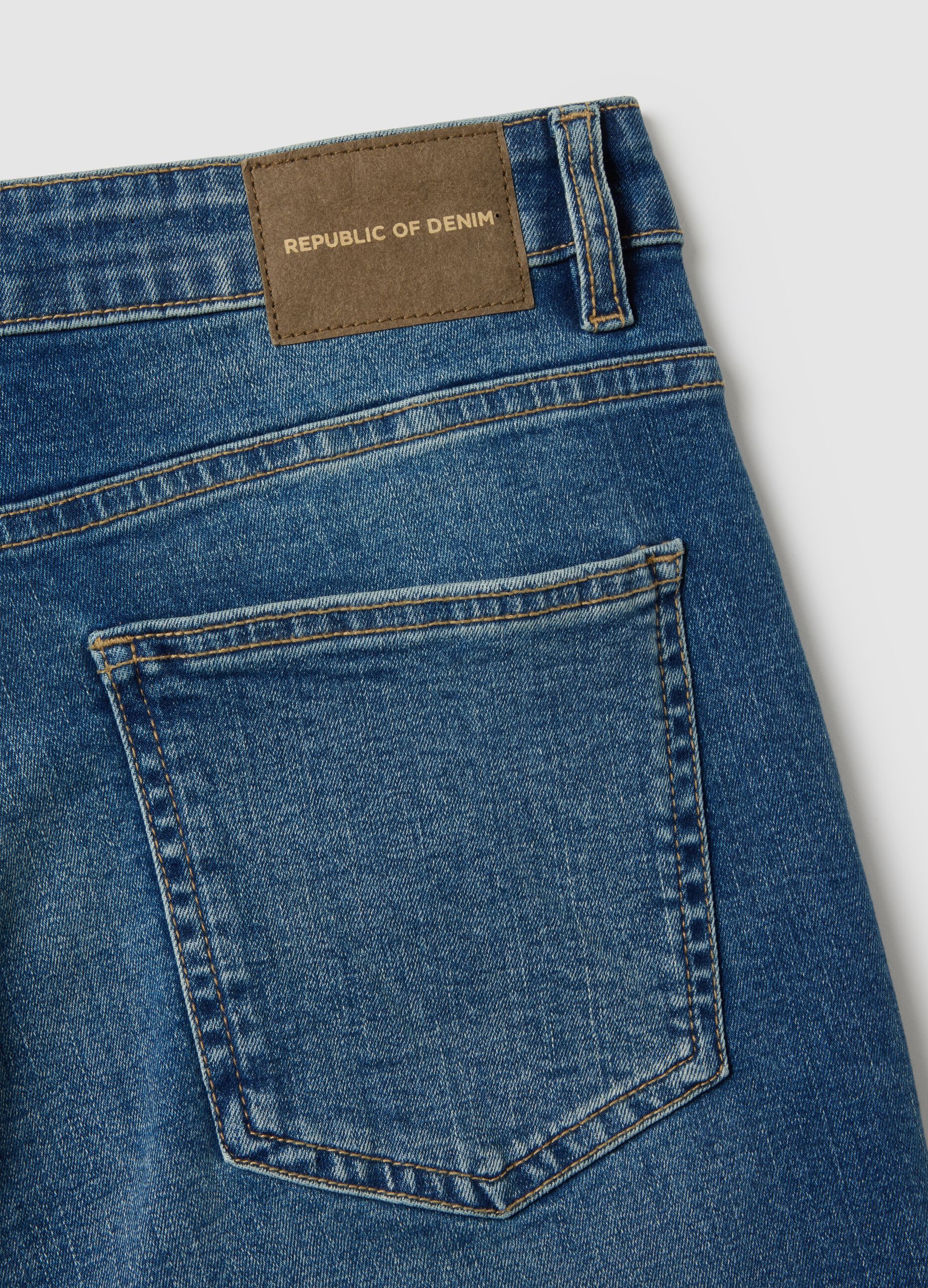 Blue Stretch Cotton Skinny Fit Jeans