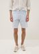 Light blue striped stretch cotton chino shorts, regular fit_1