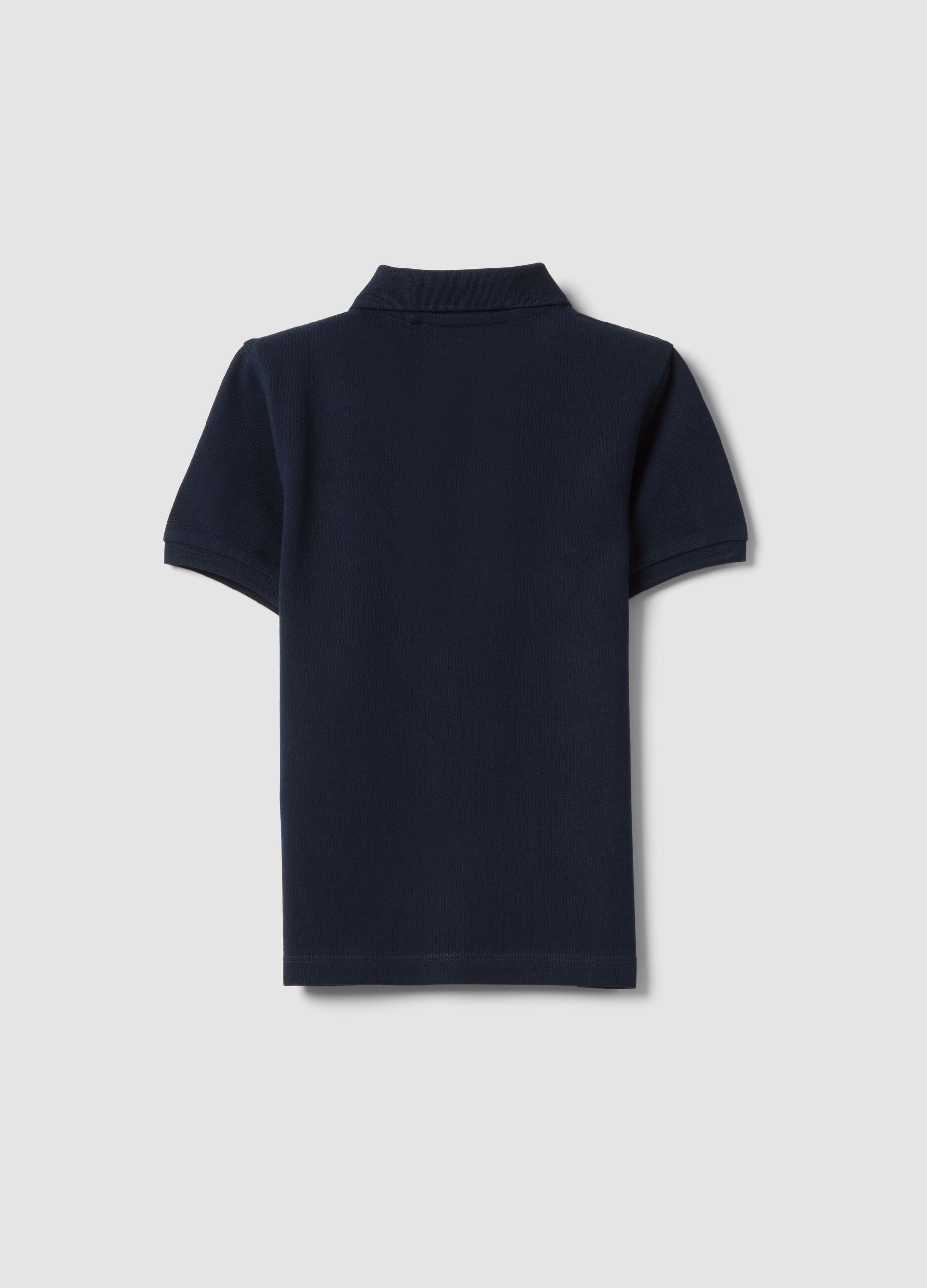Boys&rsquo; blue organic cotton polo shirt, regular fit