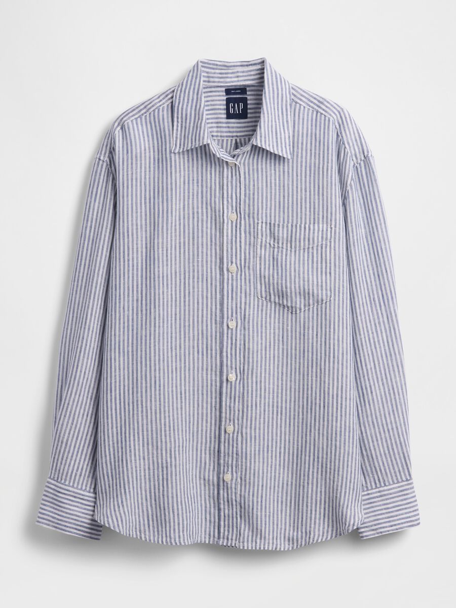 Camicia in puro lino a righe_3
