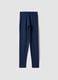 Girls&rsquo; blue skinny leggings in stretch organic cotton_3