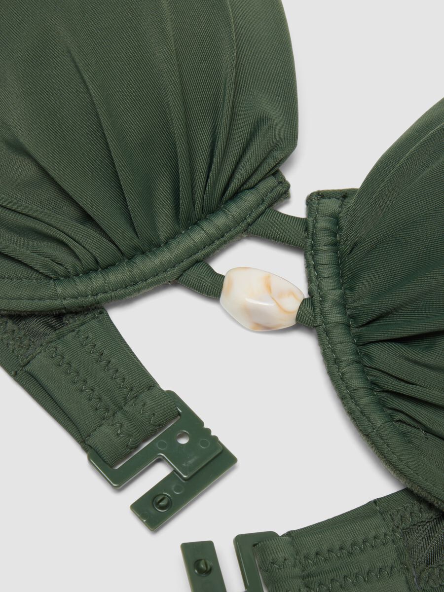 Green stretch bikini top with stones and removable cups_5