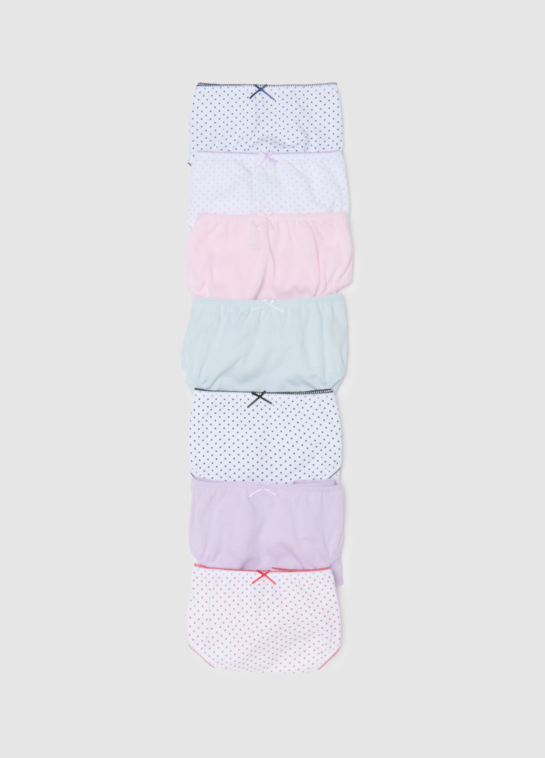 Girls' multicolour pure cotton knicker multipack