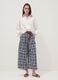 White pure-viscose printed trousers, regular fit_2