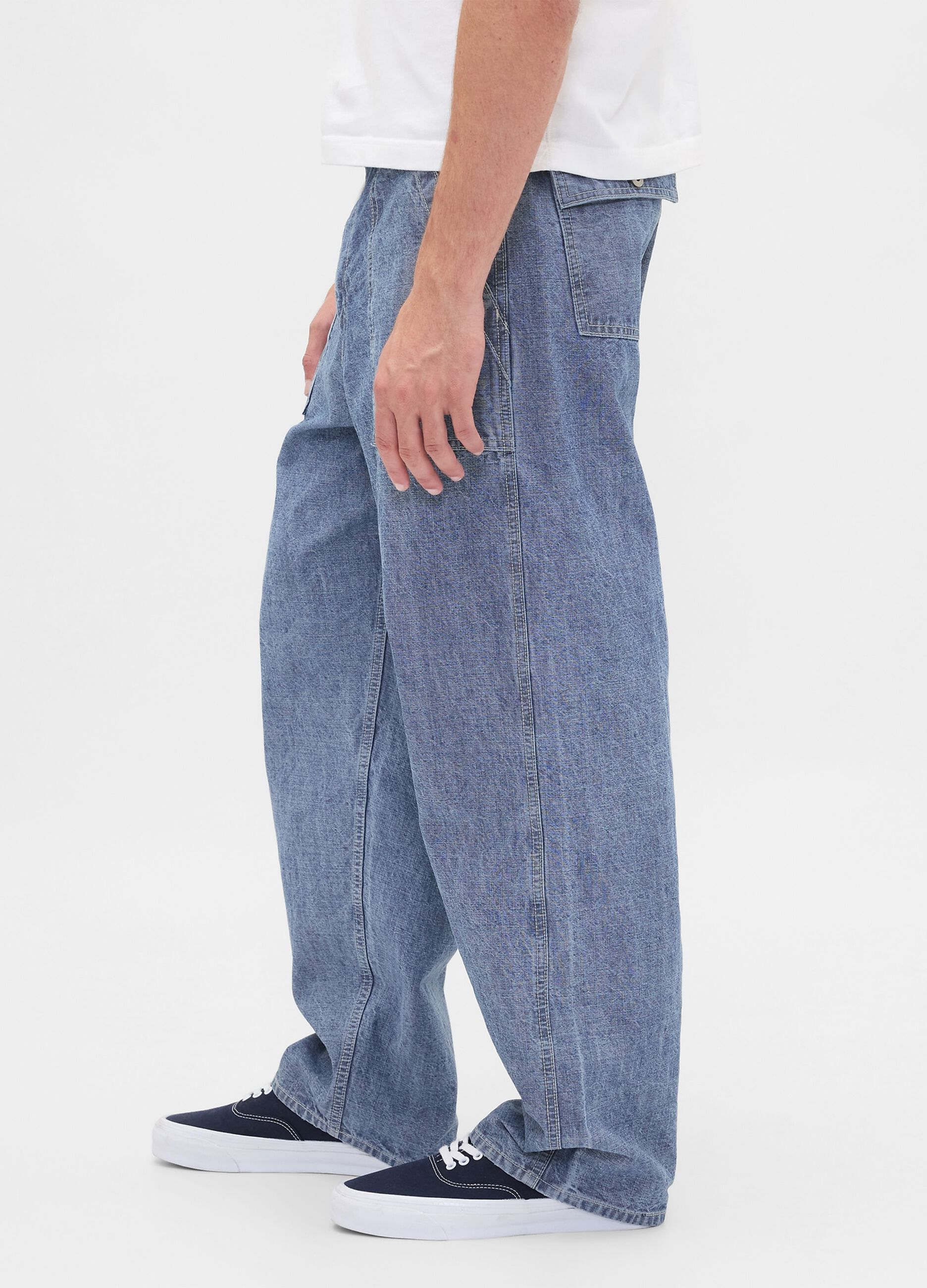 Regular Fit Blue Denim Trousers