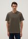 Green relaxed fit crew neck pure cotton t-shirt_1