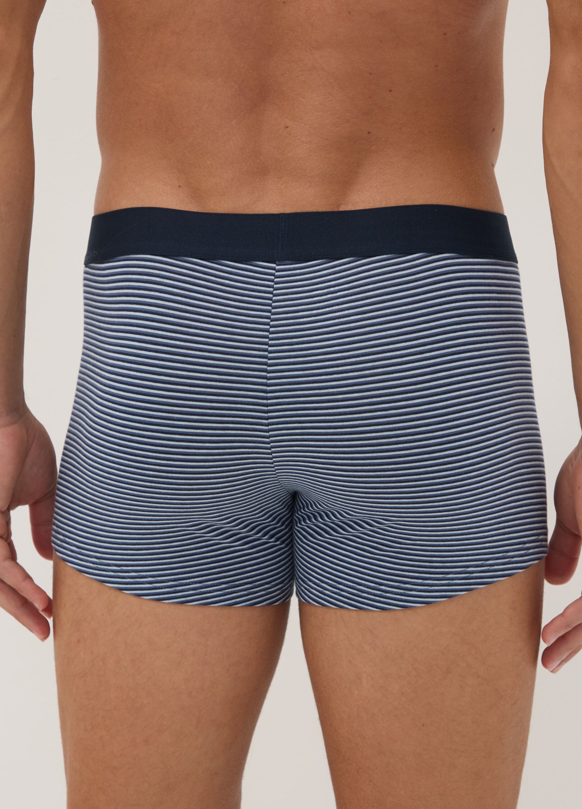 Three-pack of multicolour striped organic stretch-cotton boxers