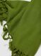 Green viscose and linen blend scarf with fringes_1