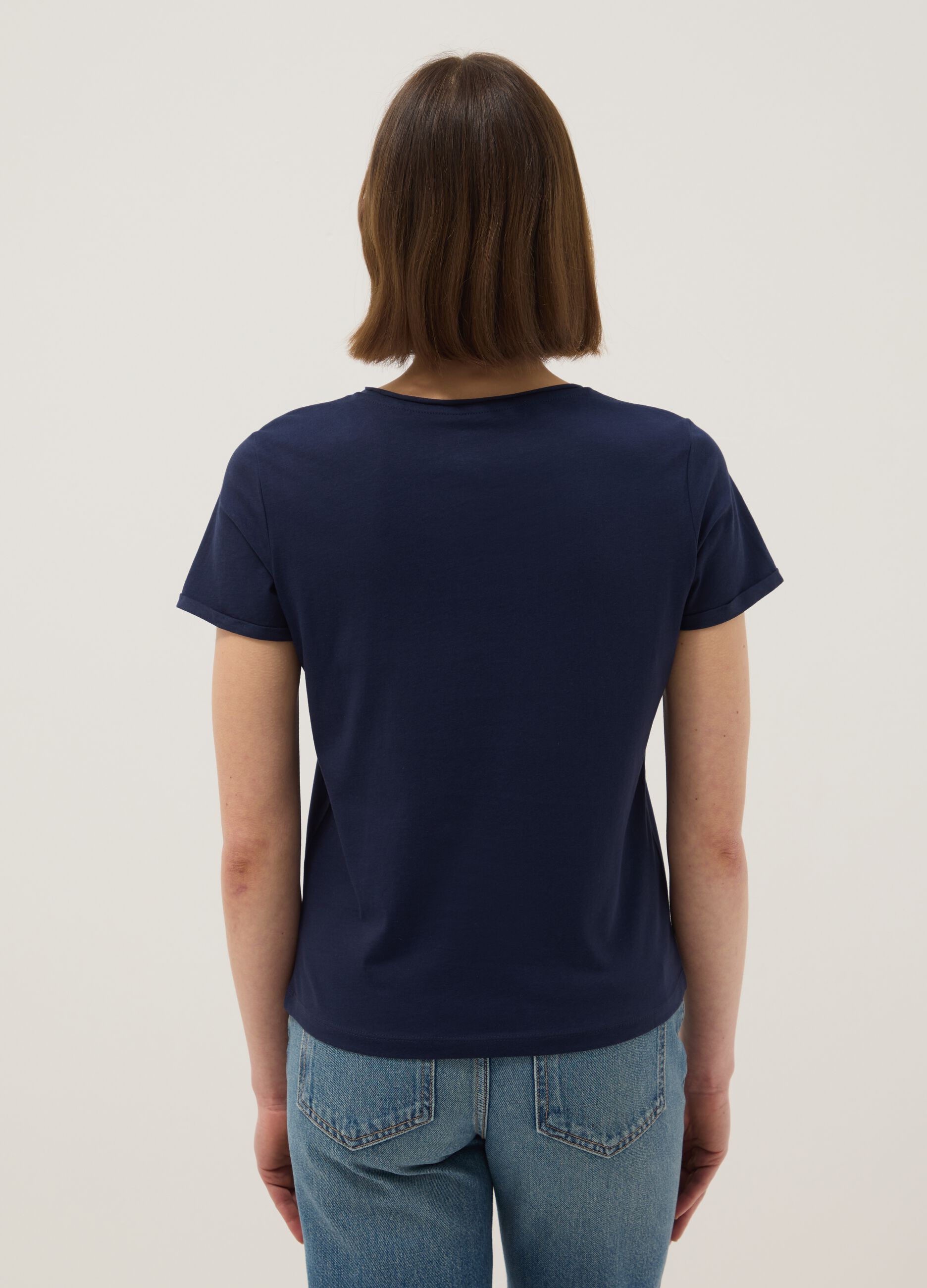Blue Regular Fit Pure Cotton Short Sleeve T-Shirt