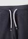 Grey pure cotton shorts with elasticated waist for boys, regular fit_2