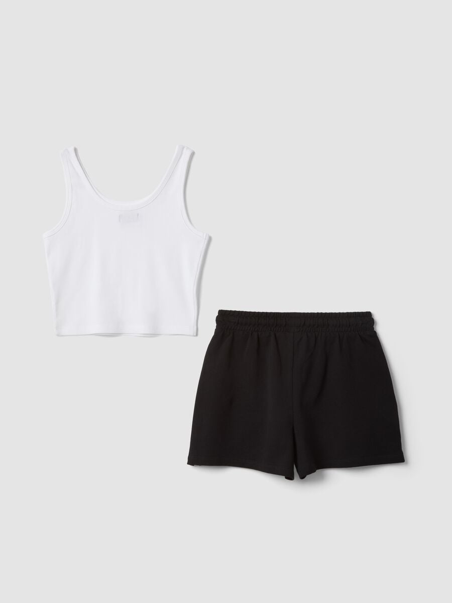 Set fitted in cotone elasticizzato multicolor da ragazza_4