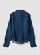 Blue slim-fit stretch cotton denim shirt_5