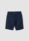 Boys&rsquo; blue linen and cotton blend regular-fit shorts_3