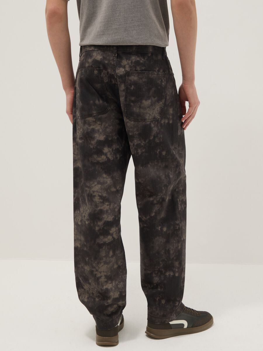 Multicolour tie dye pure cotton baggy trousers_2