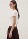 White stretch cotton T-shirt with square neckline, regular fit_3
