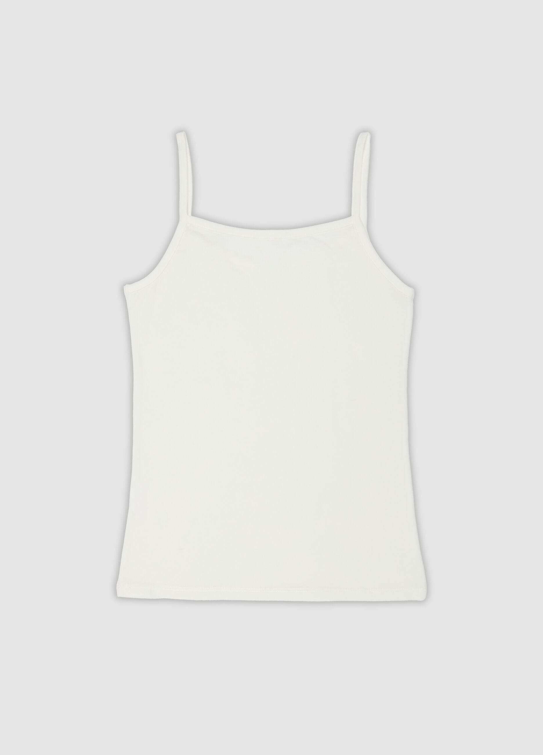 2-pack of brown and white stretch organic cotton vests