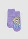 Girls' Regular Fit Purple Cotton Blend Socks with Frozen Print_0