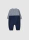 Multicoloured Pure Cotton Baby Romper with Stripes and Buttons_1