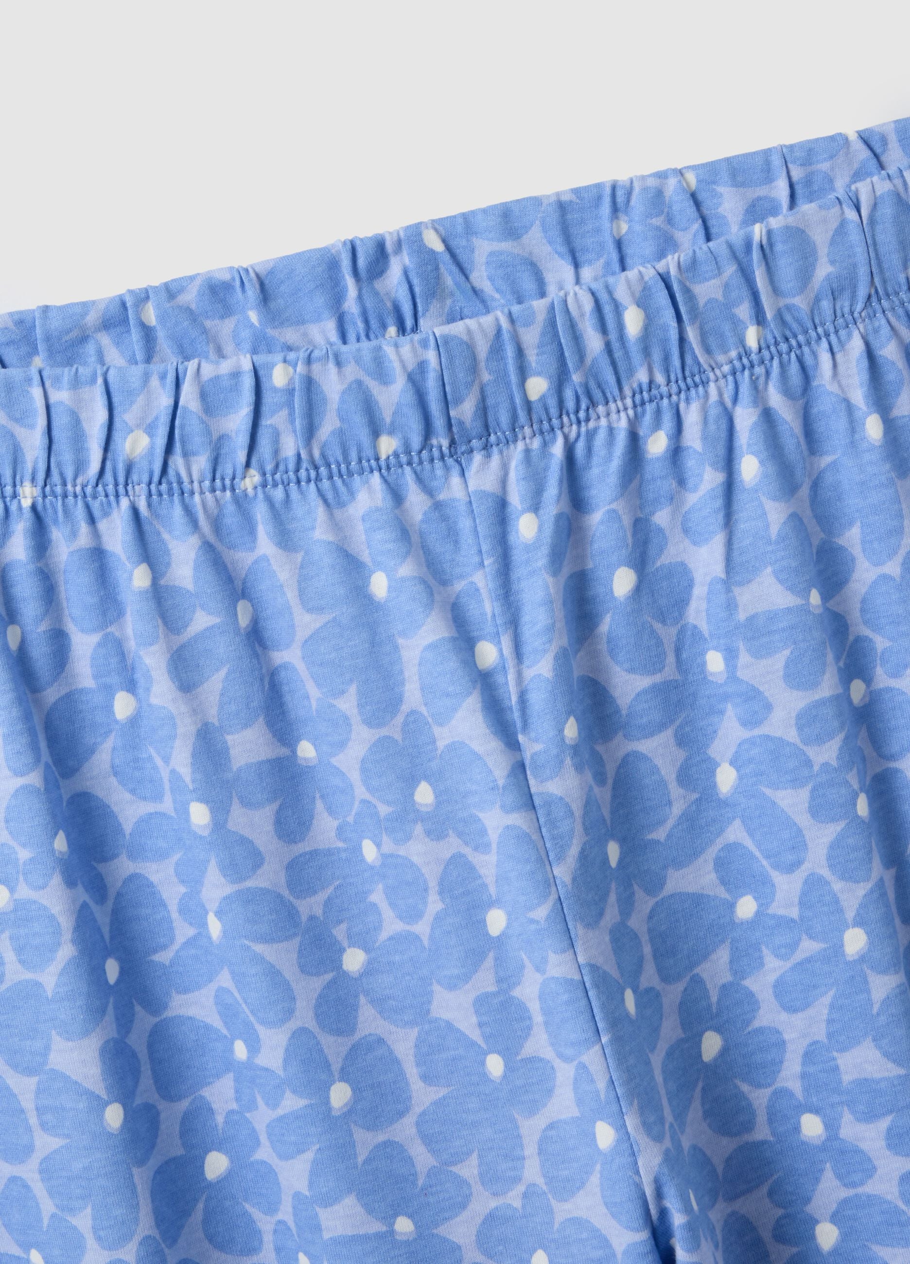 Multicoloured pyjama trousers in pure cotton regular fit