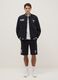 Black cotton-blend jacket regular fit with Chicago Bulls logo_0
