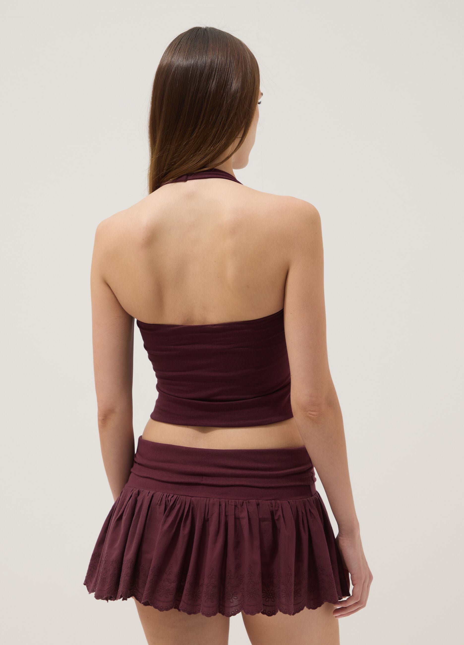 Purple stretch cotton top