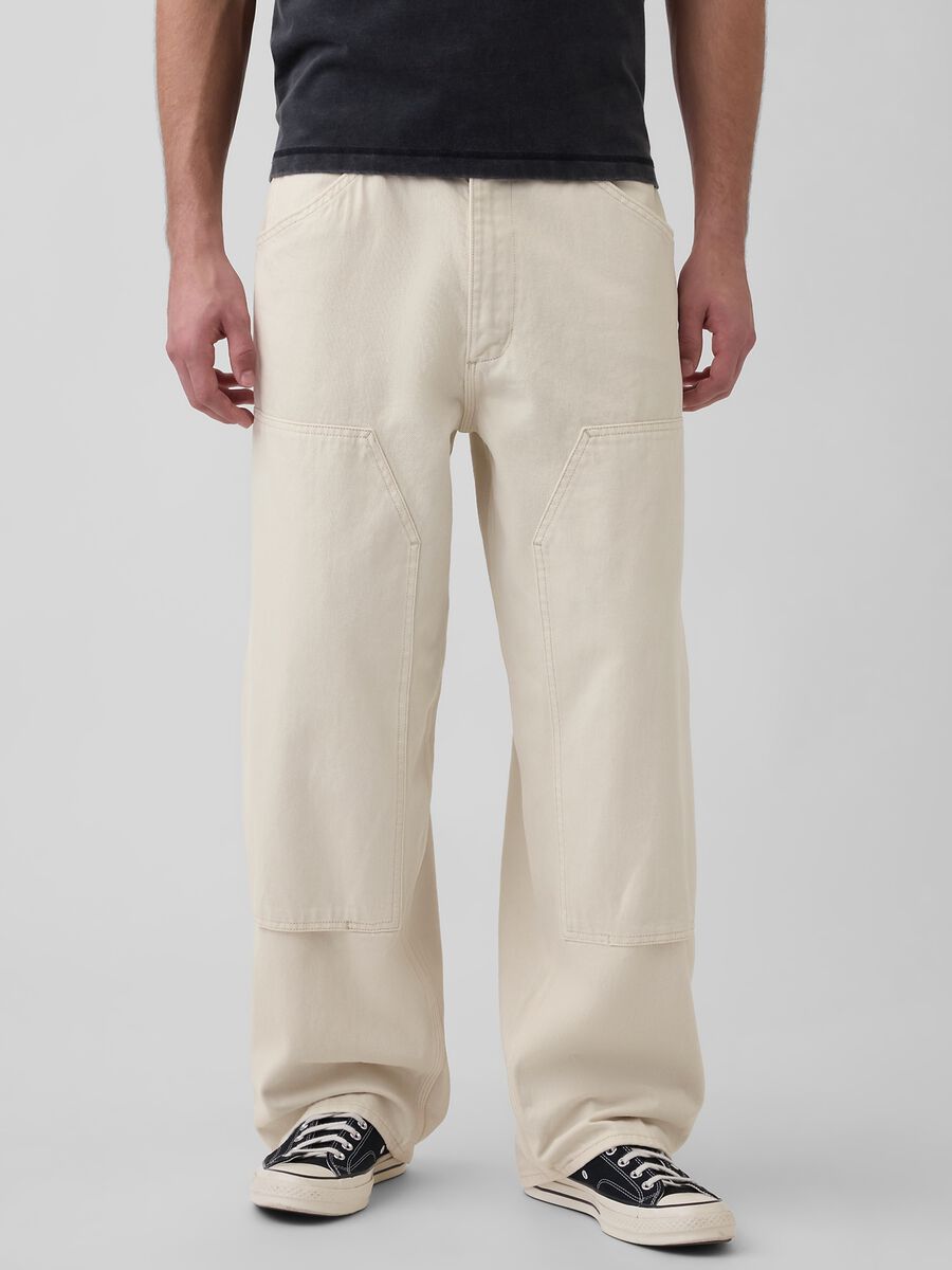 Pure cotton cargo trousers_1