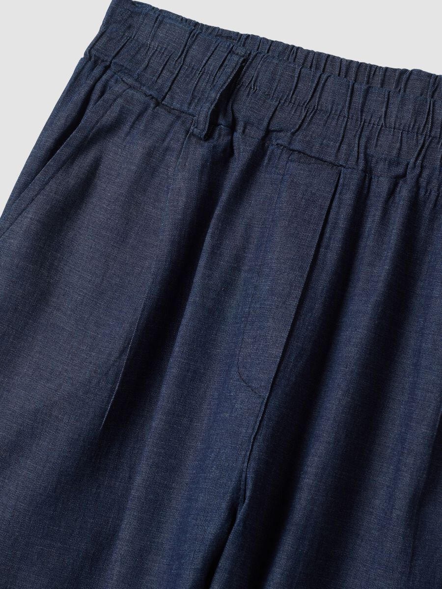 Blue stretch cotton trousers_5