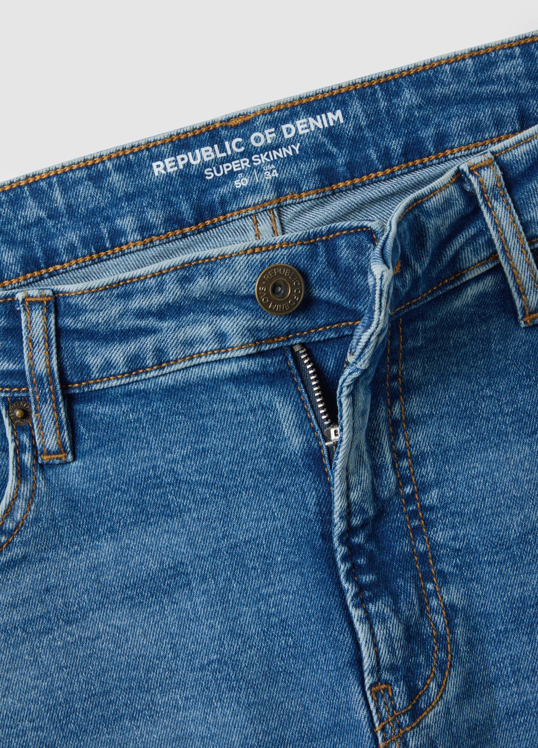 Super Skinny Fit Blue Denim Jeans