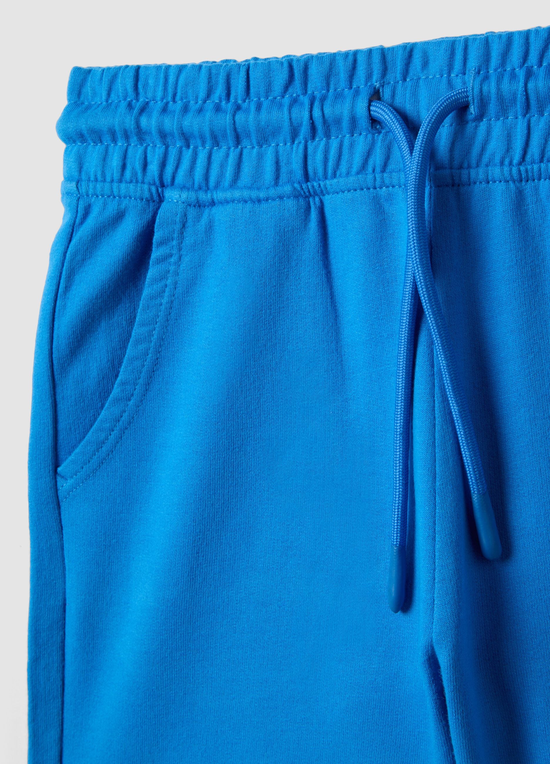 Boys&rsquo; blue pure cotton shorts, regular fit