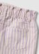 Girl's regular fit multicoloured striped pure cotton shorts_3