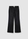 Black stretch cotton bootcut jeans_4