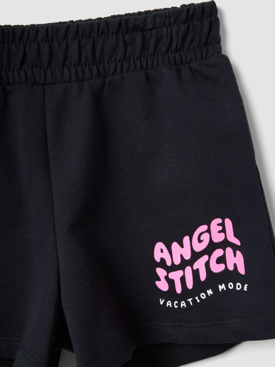 Girls&rsquo; stretchy cotton multicolour set with Stitch prints_3