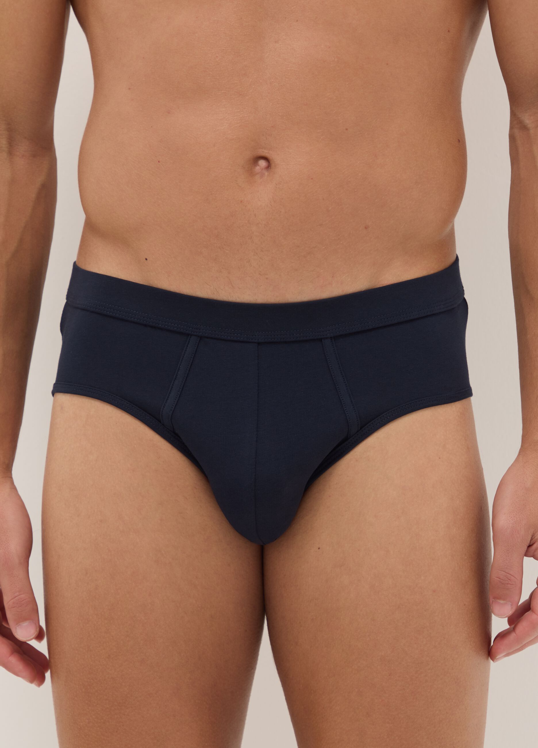 Twin-pack blue slip in stretch cotton regular fit