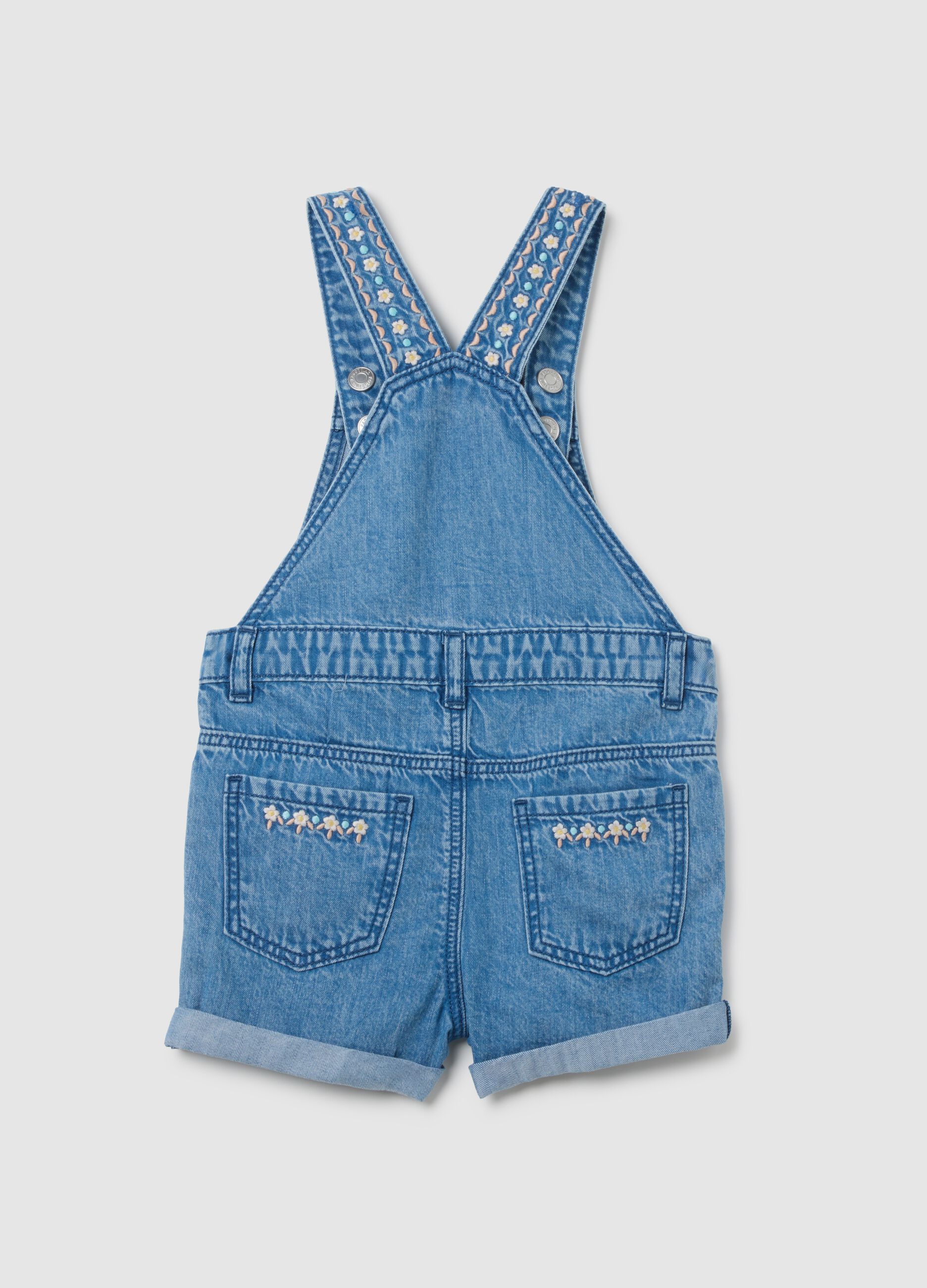 Girls&rsquo; regular fit dungaree shorts