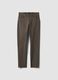 Grey regular-fit stretch cotton twill trousers_0