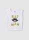 White pure cotton boys&rsquo; regular-fit tank top with Batman print_0