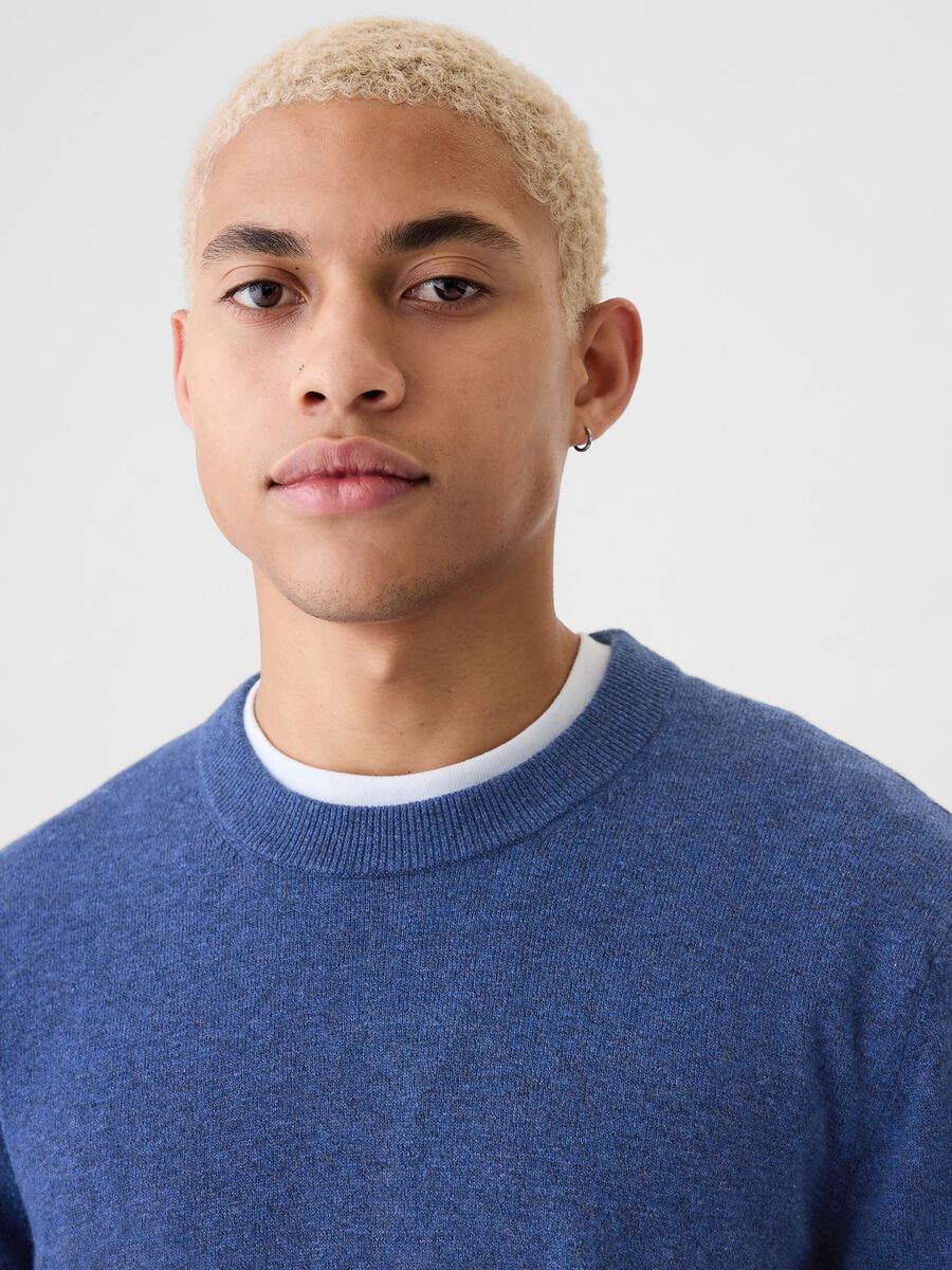 M&eacute;lange pullover with round neck_3