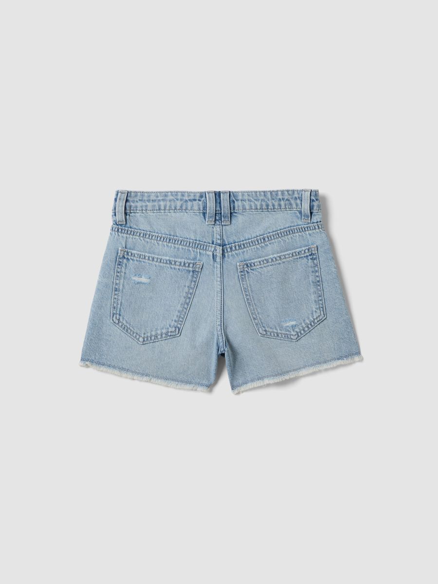 Girls&rsquo; light blue pure cotton denim shorts &ndash; regular fit_4