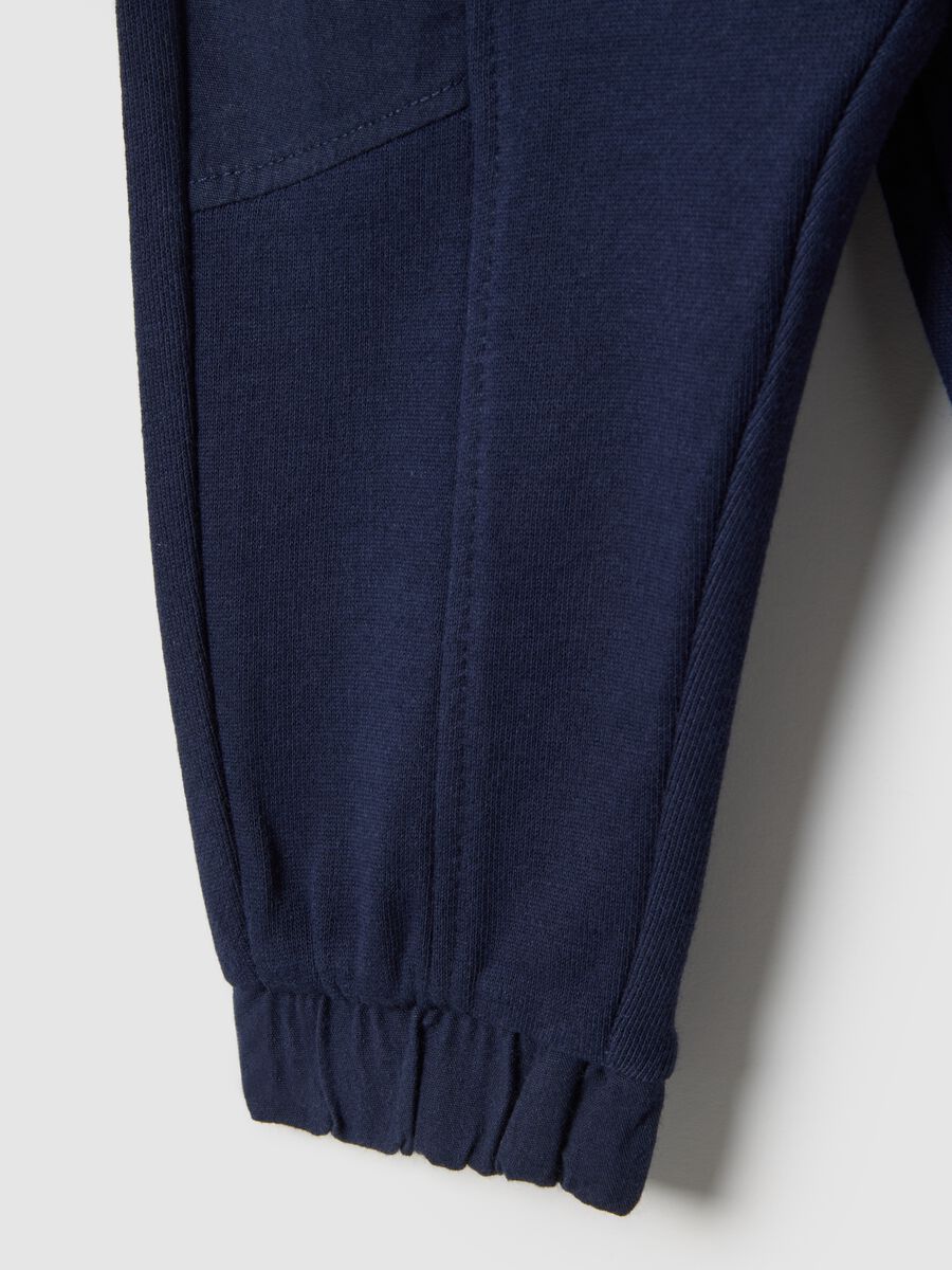 Pure Cotton Blue Jogger Trousers Regular Fit for Boys_3