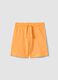 Orange pure cotton kids shorts regular fit_0