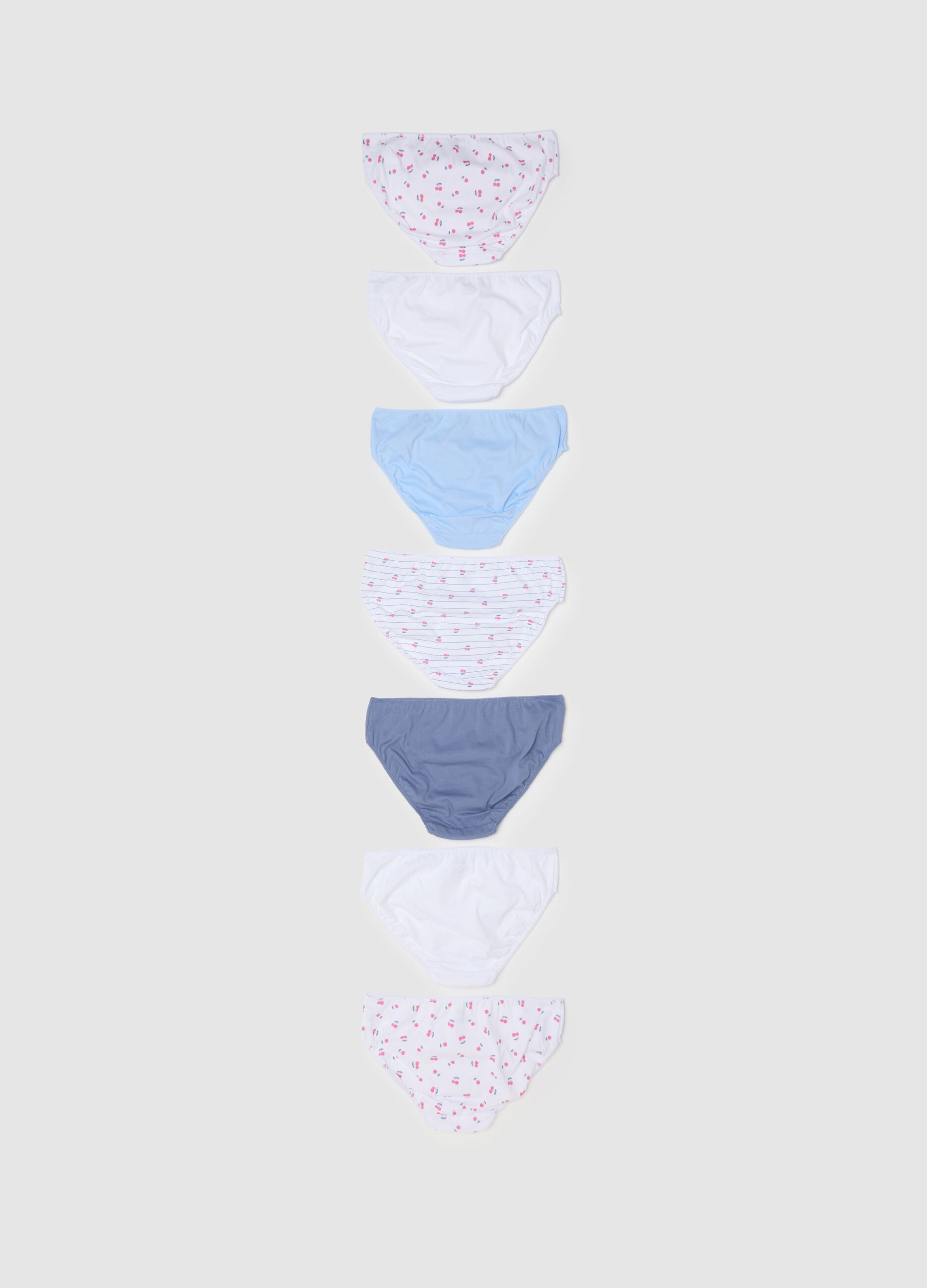 Girls' multicolour cotton briefs multipack - regular fit