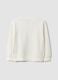 White relaxed-fit pure organic cotton sweatshirt with print for boys_1