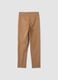 Brown stretch viscose slim-fit leggings_5