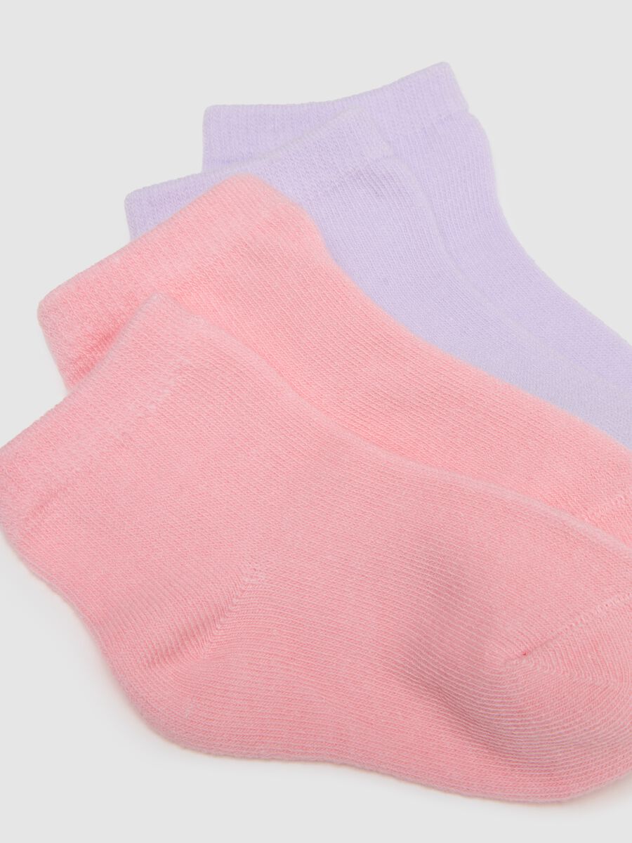Regular fit infant multicolour cotton blend short socks - 3 pack_2