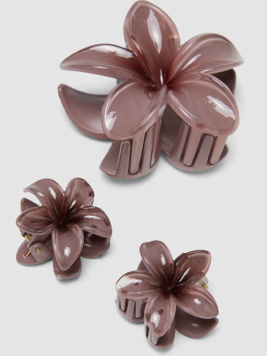 Pink Flower Hair Clip Set_1