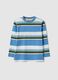 Boys&rsquo; pure cotton multicolour striped T-shirt, regular fit_0