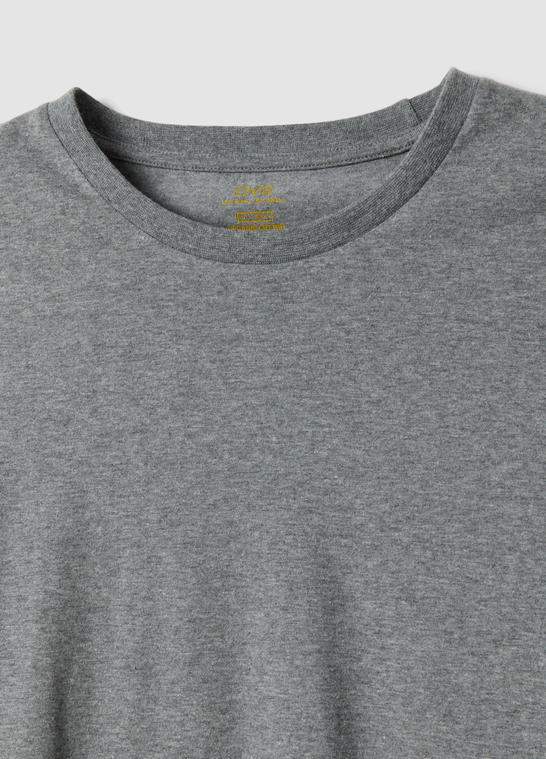 Grey organic cotton pyjamas with long-sleeved top
