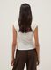 White pure cotton regular fit tank top_4