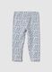 Multicolour stretch cotton leggings for girls, slim fit_0